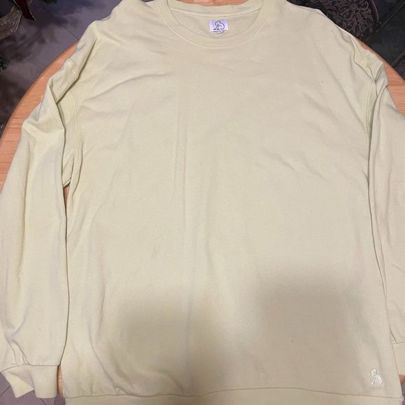 Cream/lime green Kuwalla long sleeve sweatshirt - Picture 1 of 3